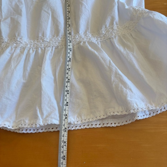 Alexander Del Rossa M women’s Victorian, white lace trim square neck nightgown - Picture 10 of 12